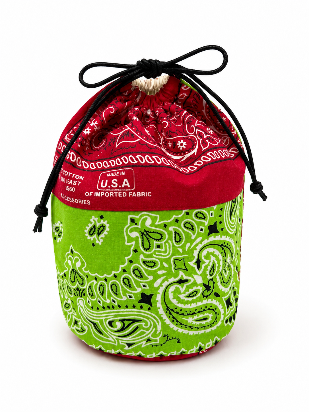 BANDANA Remake Bag - L.GREEN × RED