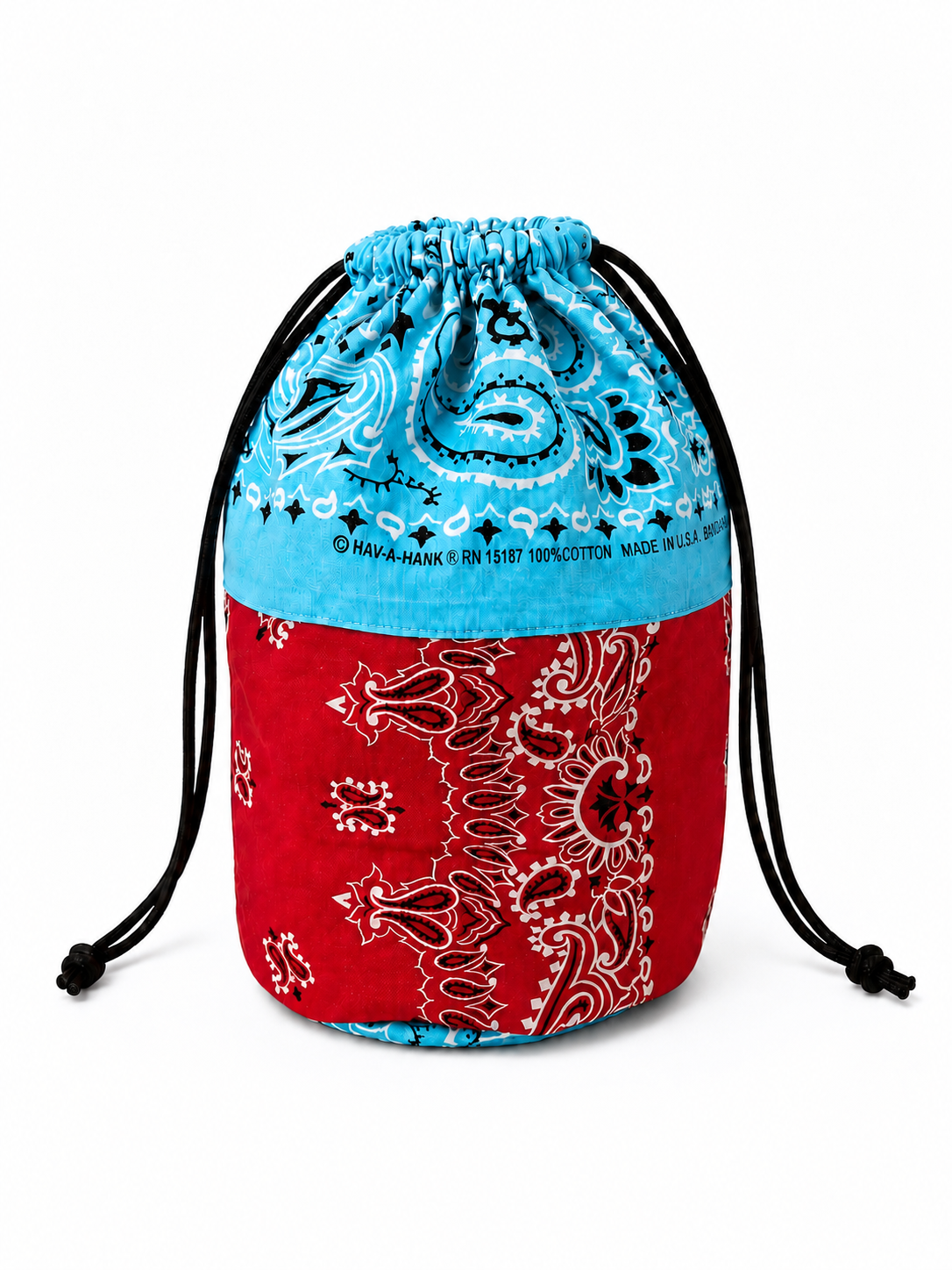 BANDANA Remake Bag - L.BLUE × RED