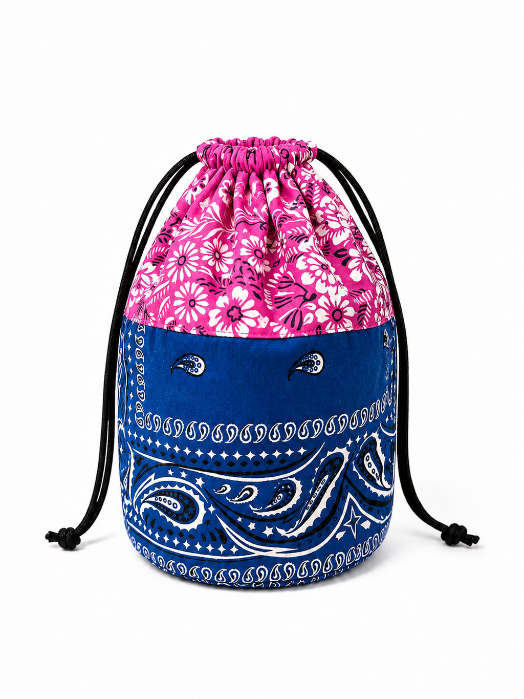 BANDANA Remake Bag - PINK × BLUE × NAVY