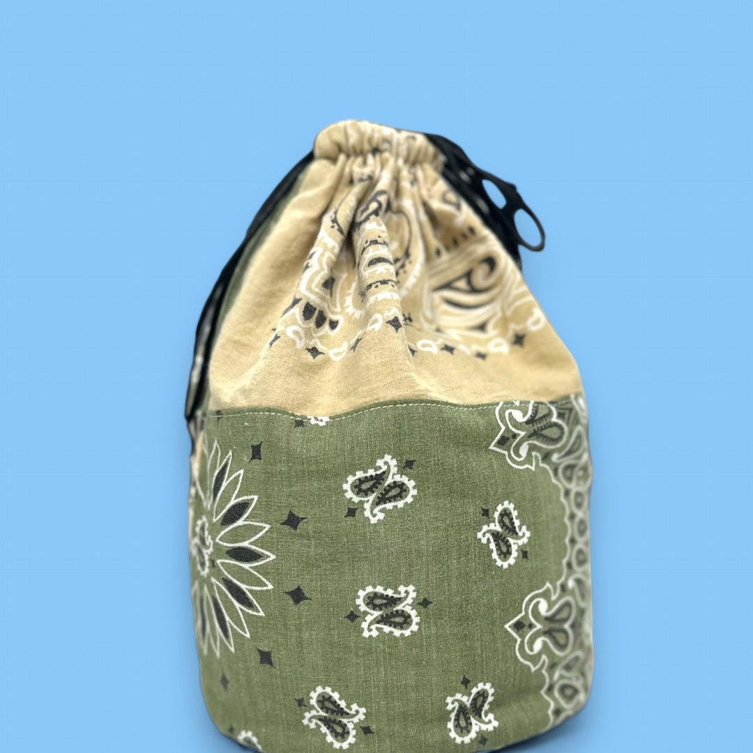 BANDANA Remake Bag - BEIGE×SAGE