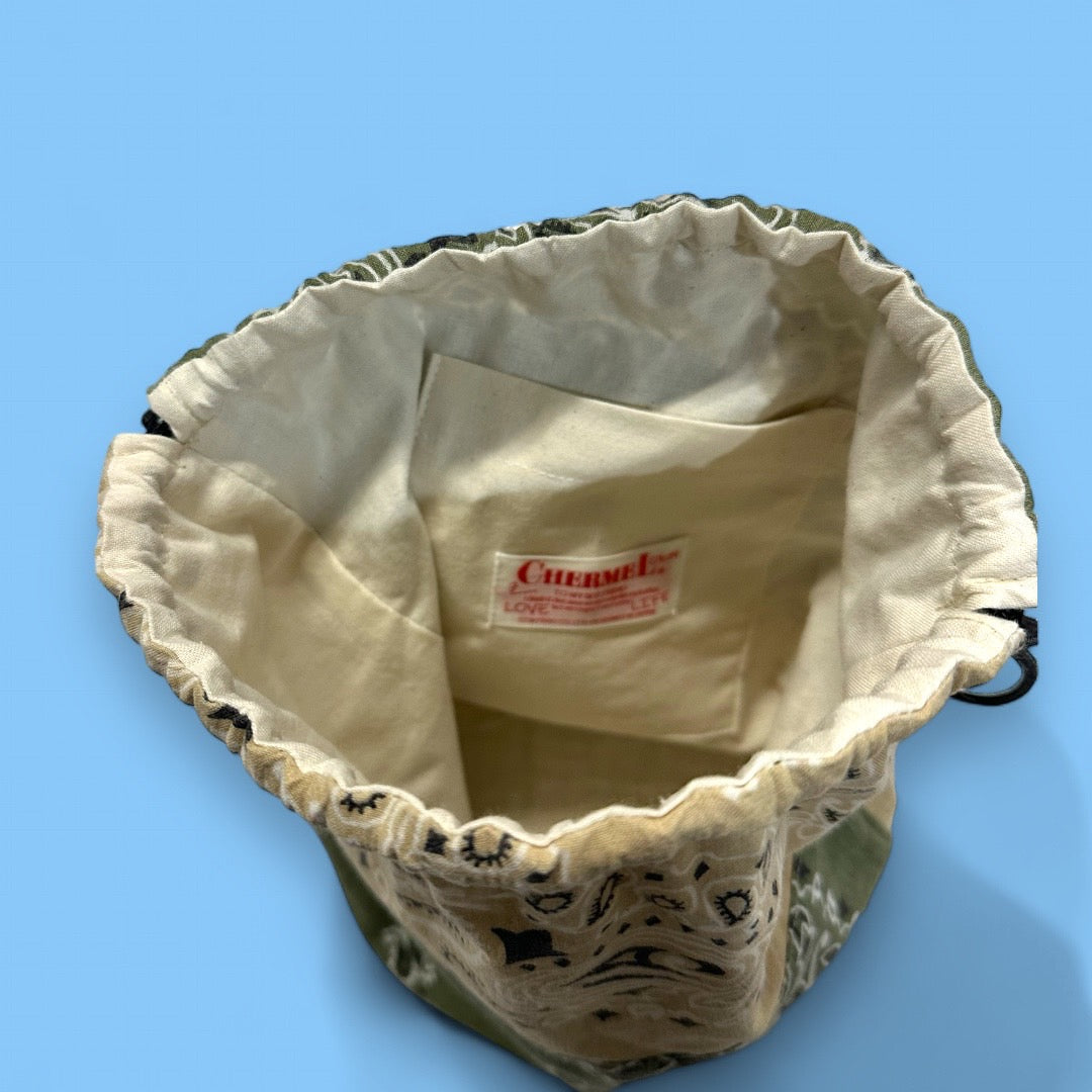 BANDANA Remake Bag - BEIGE×SAGE