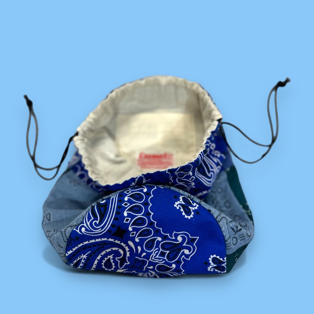BANDANA Remake Bag - BLUE×GREEN