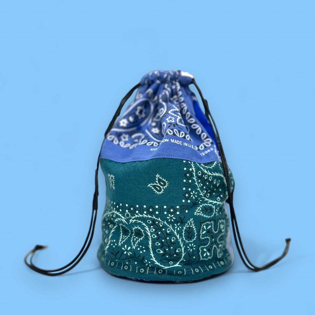 BANDANA Remake Bag - BLUE×GREEN