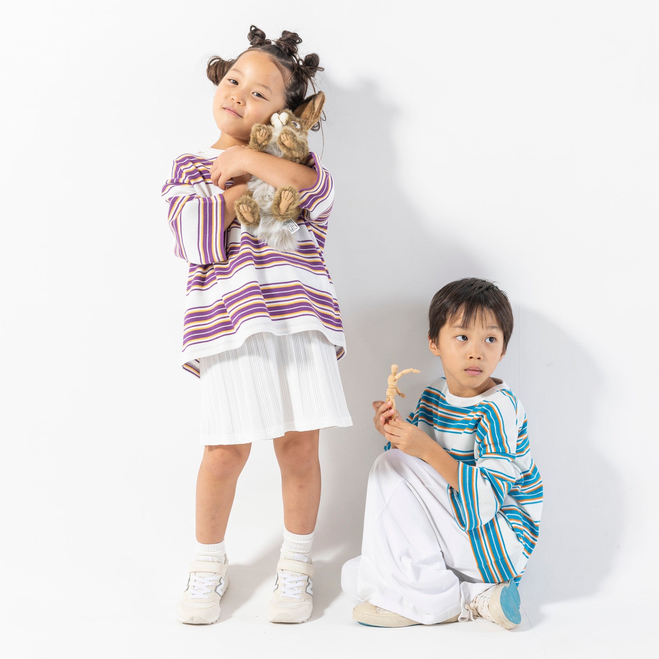 Classic Kanoko Border Wide 3/4 Sleeve