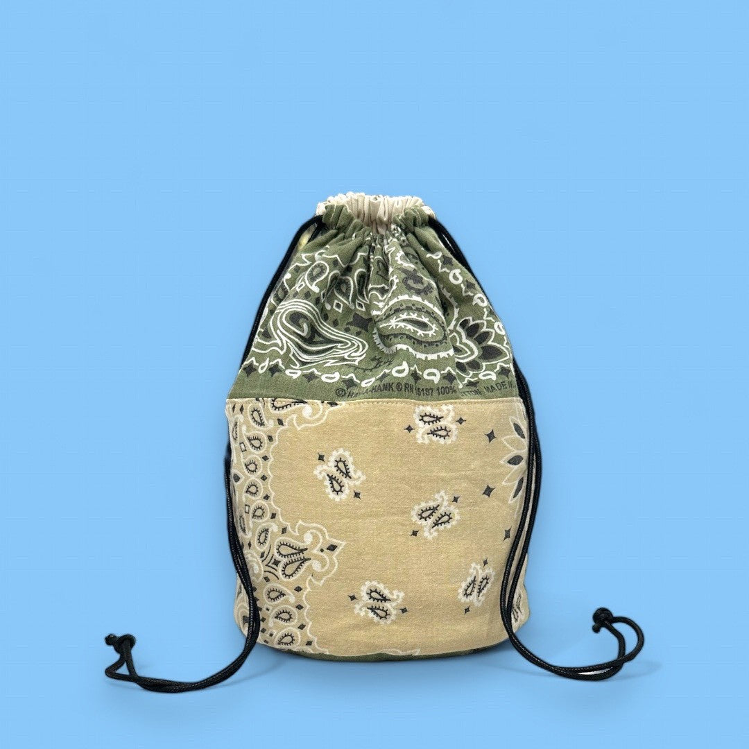 BANDANA Remake Bag - BEIGE×SAGE